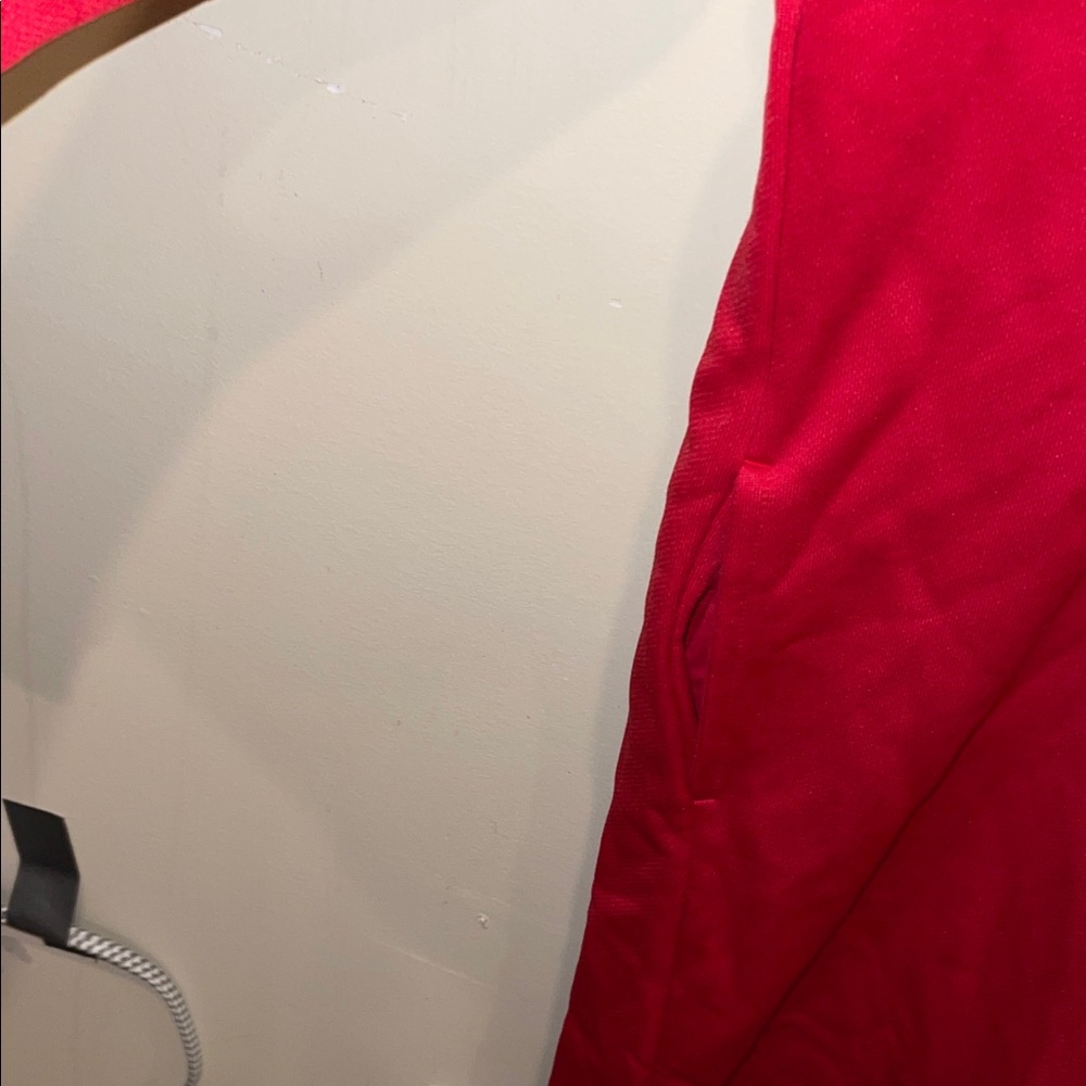 Puma Women's Red and White Half-Zip Sweatshirt Dress - Picture 4 of 7